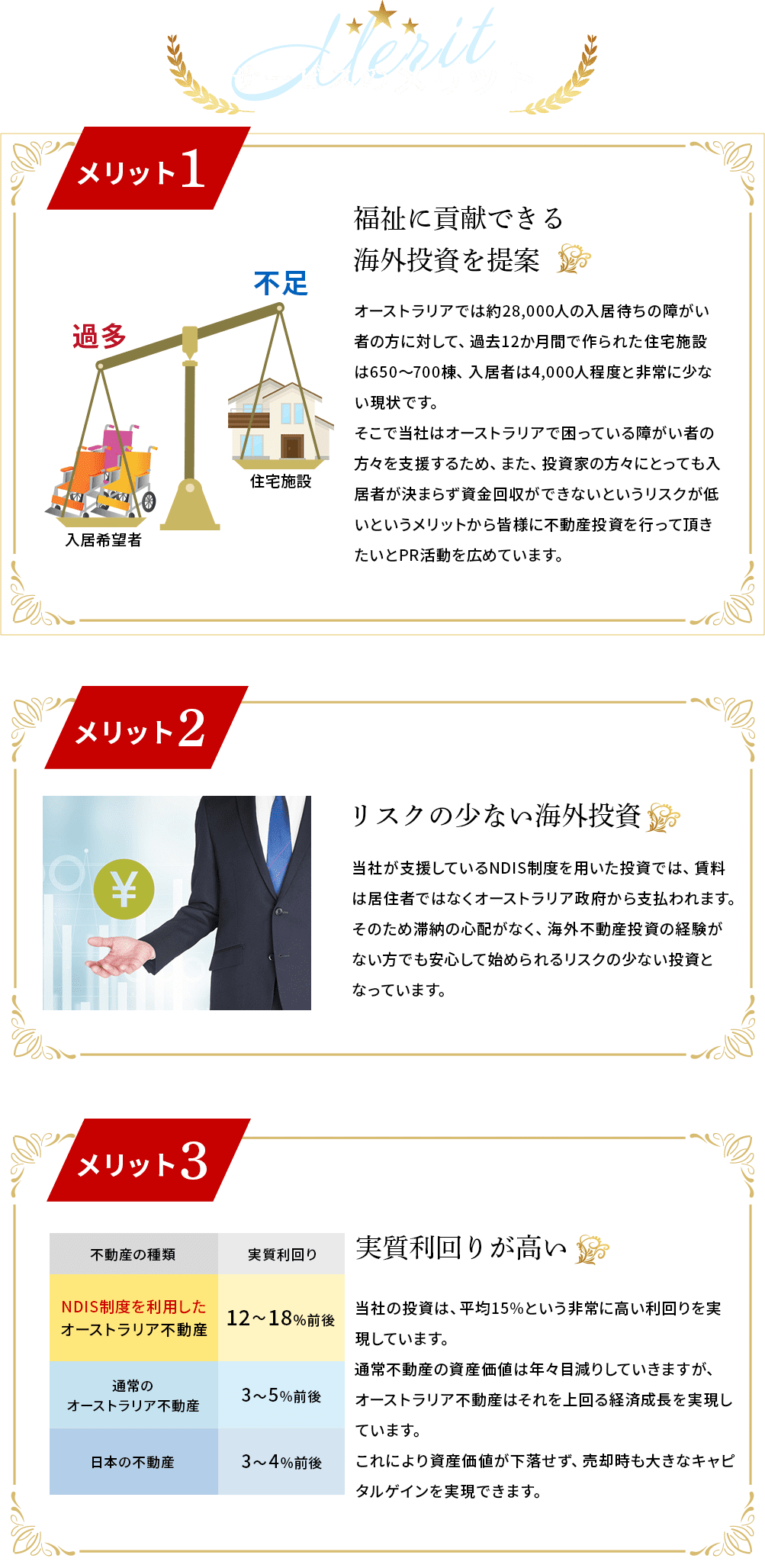 サービスのメリット